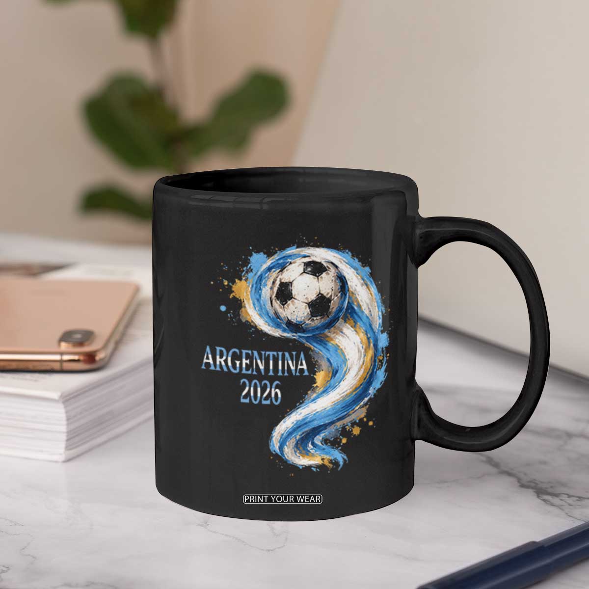 Argentina 2026 Soccer Fan Coffee Mug Proud Football Flag Supporter