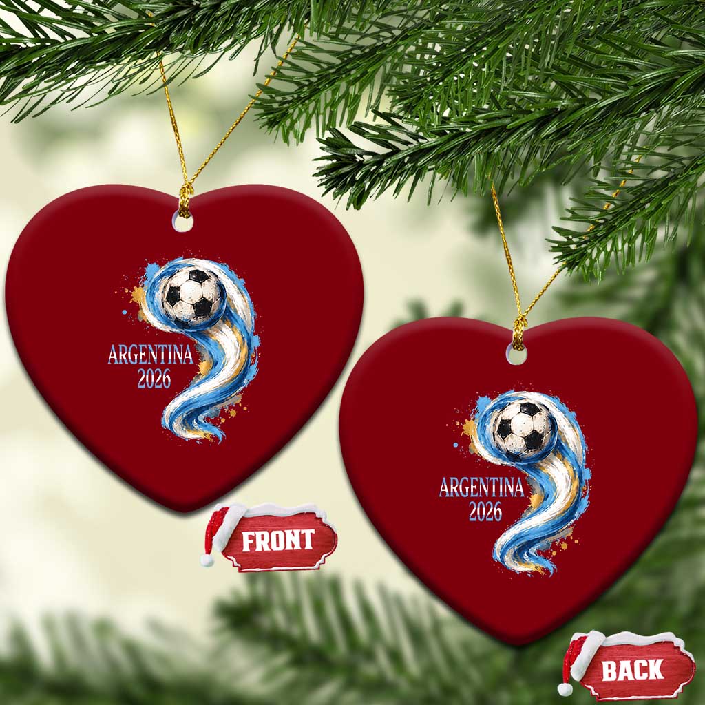 Argentina 2026 Soccer Fan Ceramic Ornament Proud Football Flag Supporter
