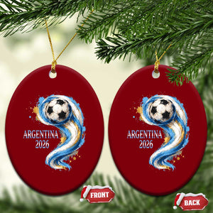Argentina 2026 Soccer Fan Ceramic Ornament Proud Football Flag Supporter