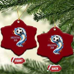 Argentina 2026 Soccer Fan Ceramic Ornament Proud Football Flag Supporter