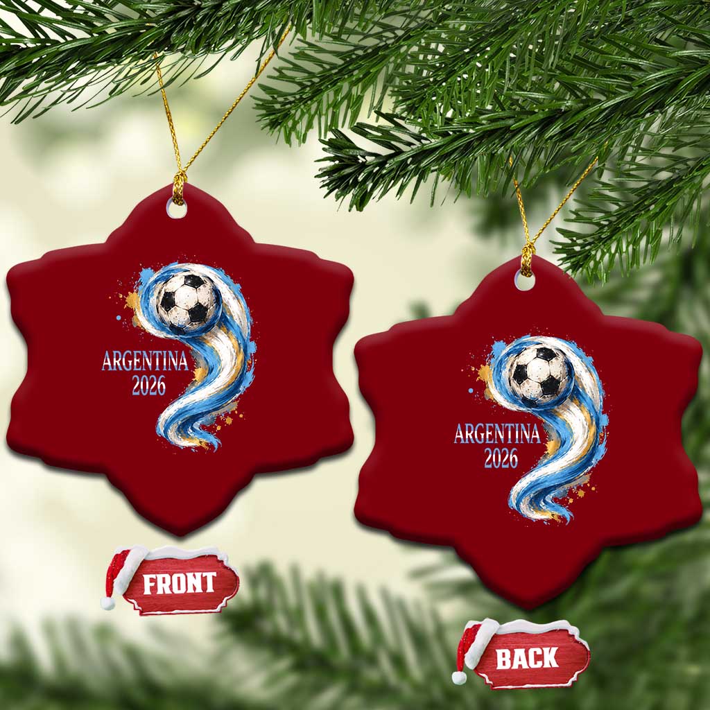 Argentina 2026 Soccer Fan Ceramic Ornament Proud Football Flag Supporter