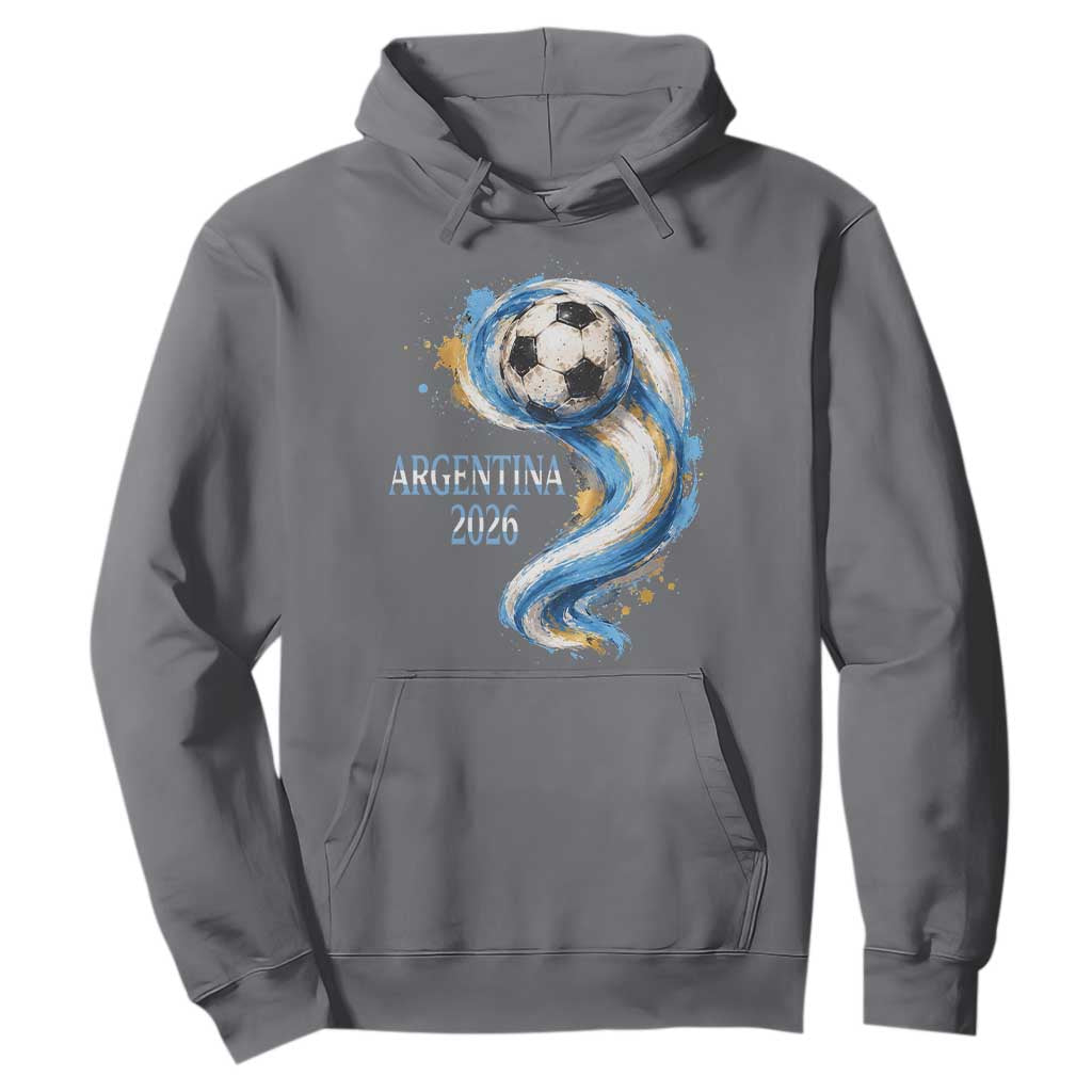 Argentina 2026 Soccer Fan Hoodie Proud Football Flag Supporter