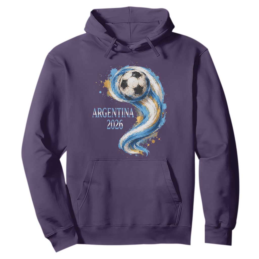 Argentina 2026 Soccer Fan Hoodie Proud Football Flag Supporter