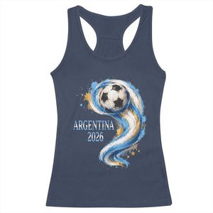 Argentina 2026 Soccer Fan Racerback Tank Top Proud Football Flag Supporter