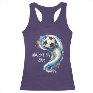 Argentina 2026 Soccer Fan Racerback Tank Top Proud Football Flag Supporter