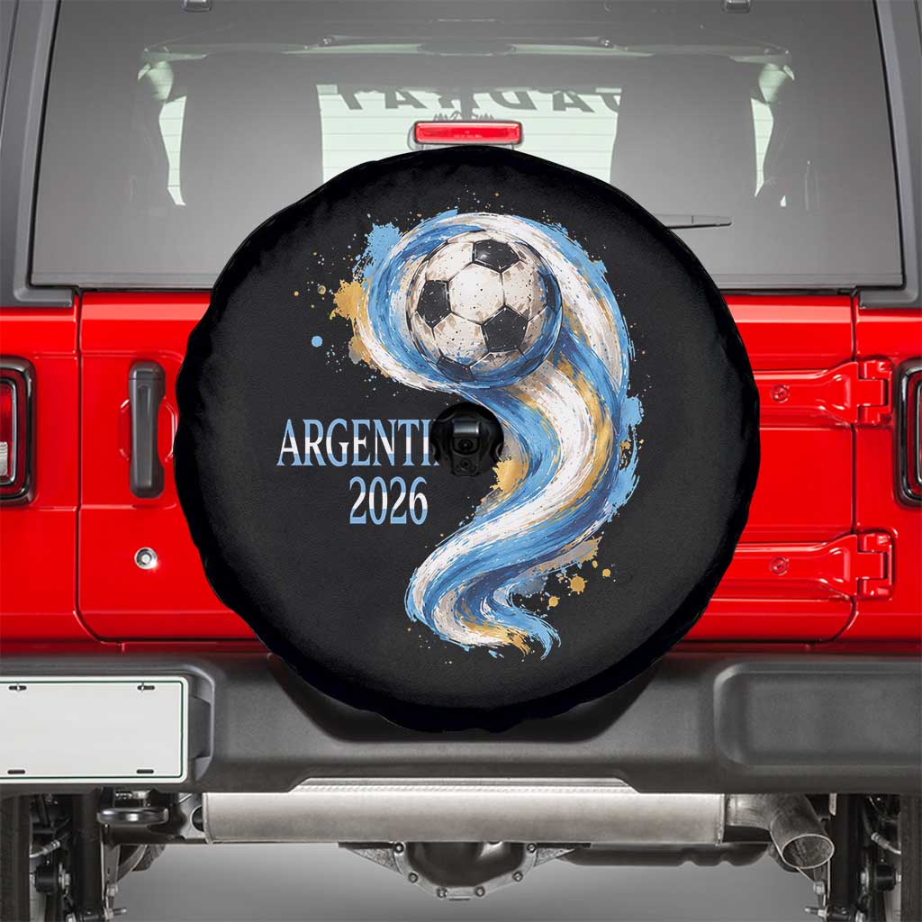 Argentina 2026 Soccer Fan Spare Tire Cover Proud Football Flag Supporter