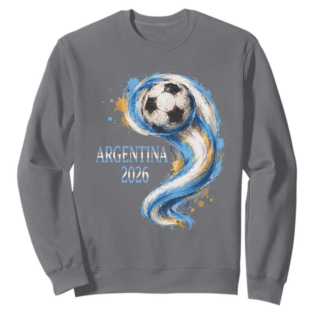 Argentina 2026 Soccer Fan Sweatshirt Proud Football Flag Supporter