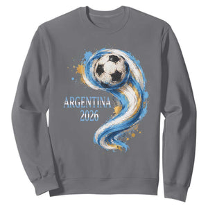 Argentina 2026 Soccer Fan Sweatshirt Proud Football Flag Supporter