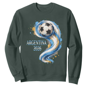 Argentina 2026 Soccer Fan Sweatshirt Proud Football Flag Supporter