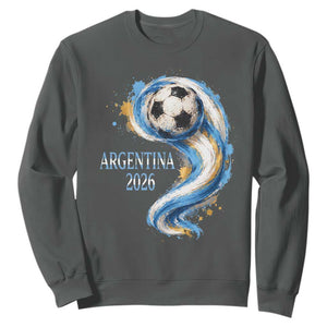 Argentina 2026 Soccer Fan Sweatshirt Proud Football Flag Supporter