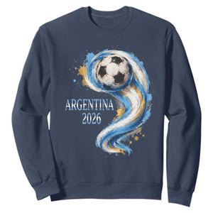 Argentina 2026 Soccer Fan Sweatshirt Proud Football Flag Supporter