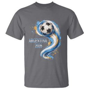 Argentina 2026 Soccer Fan T Shirt Proud Football Flag Supporter TS12 Charcoal Print Your Wear
