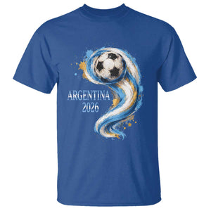 Argentina 2026 Soccer Fan T Shirt Proud Football Flag Supporter TS12 Royal Blue Print Your Wear