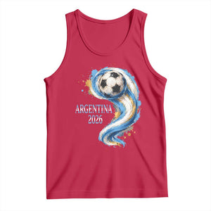 Argentina 2026 Soccer Fan Tank Top Proud Football Flag Supporter
