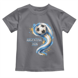 Argentina 2026 Soccer Fan Toddler T Shirt Proud Football Flag Supporter