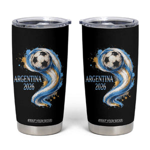 Argentina 2026 Soccer Fan Tumbler Cup Proud Football Flag Supporter