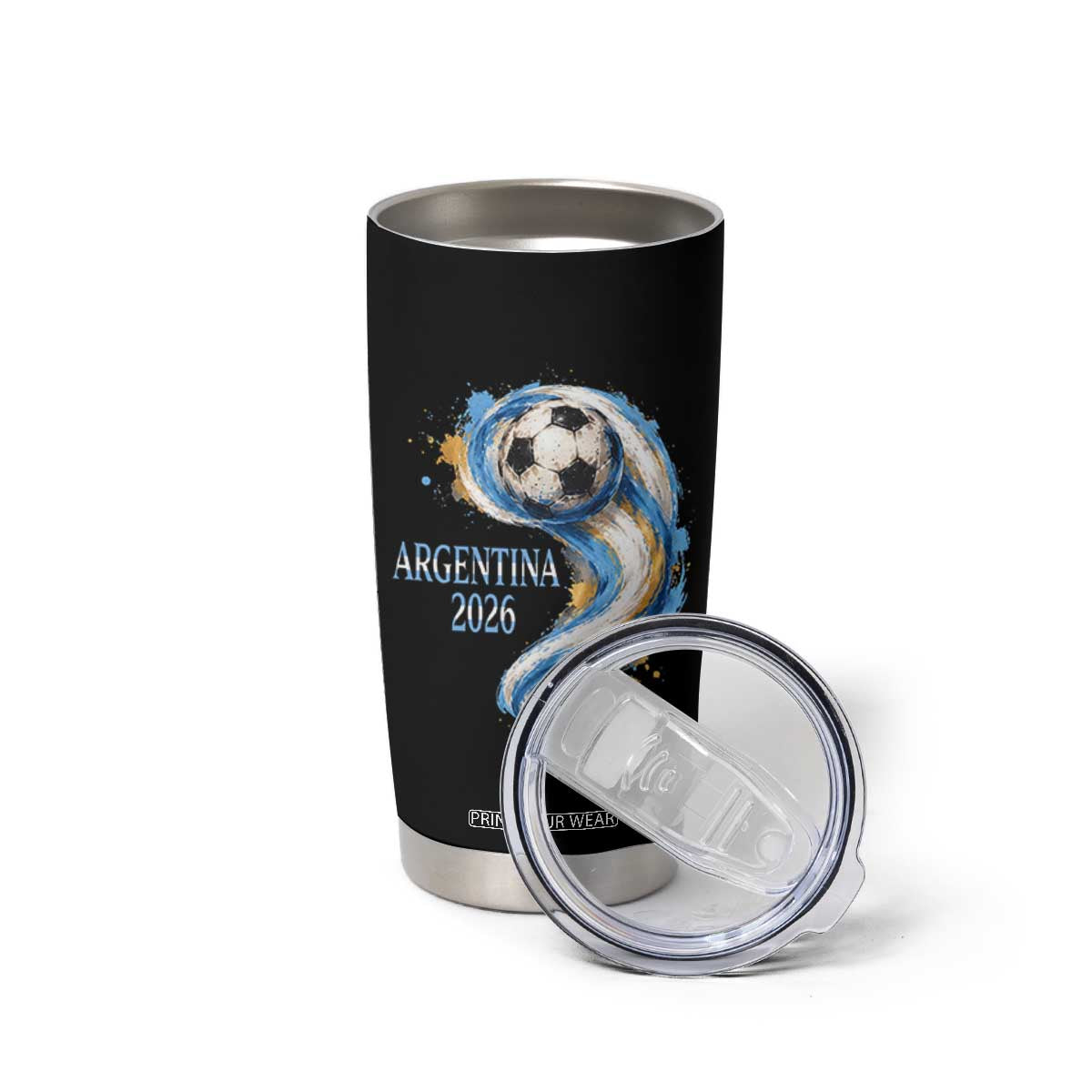 Argentina 2026 Soccer Fan Tumbler Cup Proud Football Flag Supporter