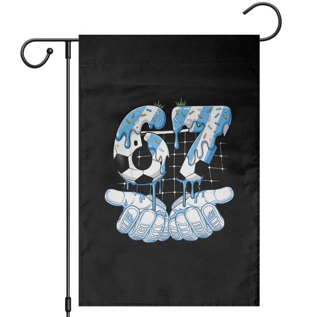 Funny Argentina Six Seven Football Meme Garden Flag Gen Alpha Soccer Fan