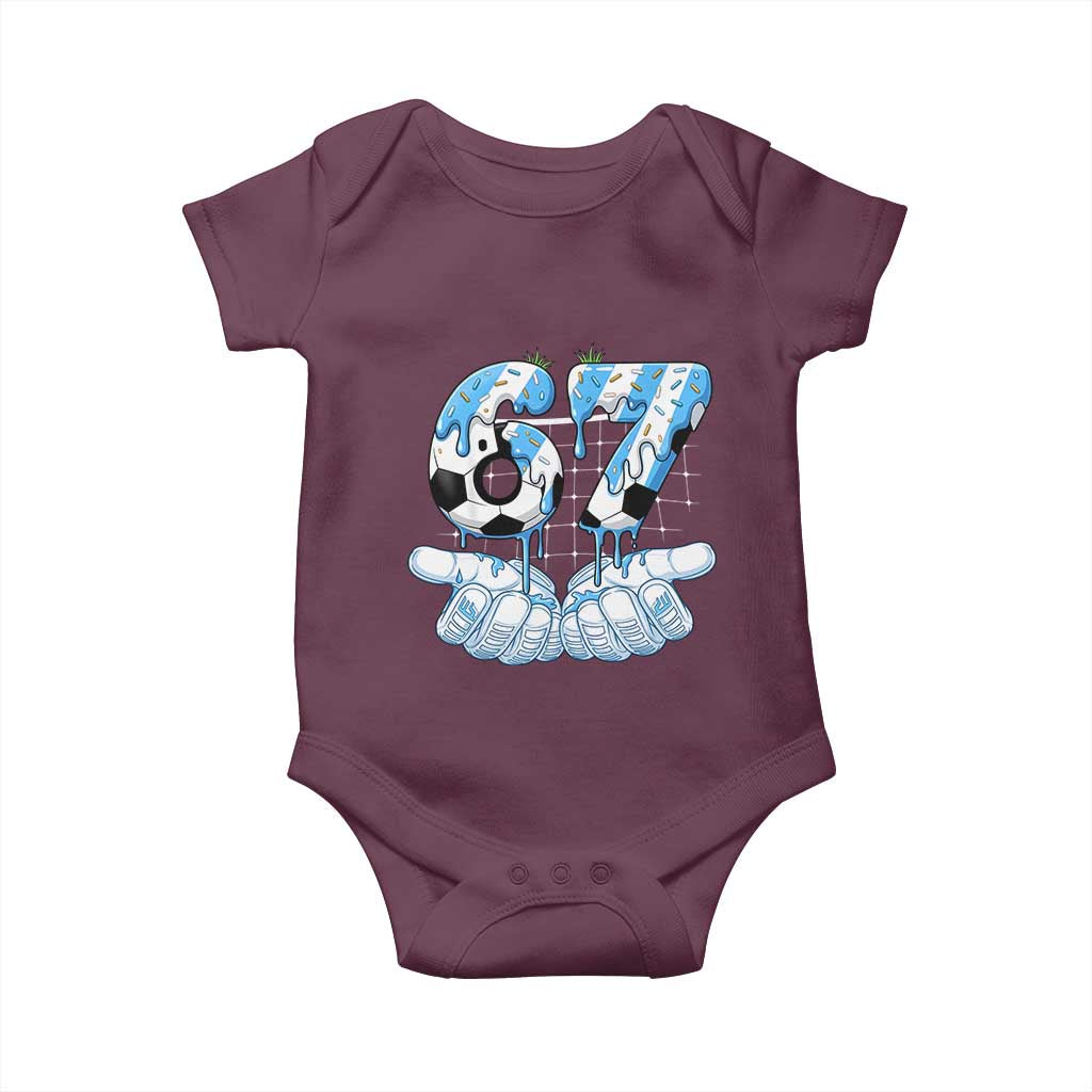 Funny Argentina Six Seven Football Meme Baby Onesie Gen Alpha Soccer Fan