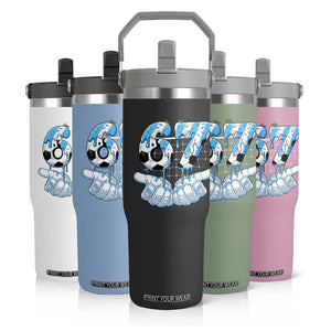 Funny Argentina Six Seven Football Meme Flip Straw Tumbler Gen Alpha Soccer Fan