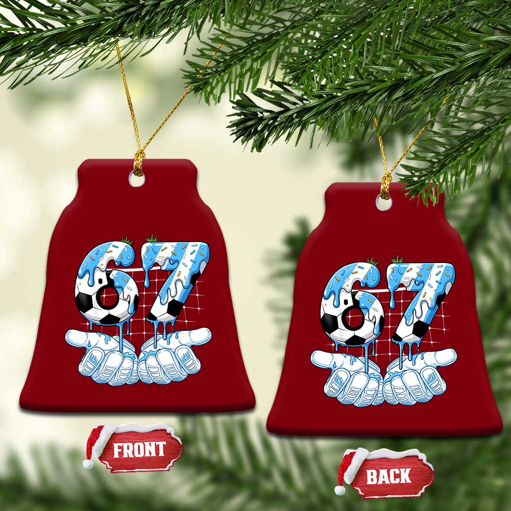 Funny Argentina Six Seven Football Meme Ceramic Ornament Gen Alpha Soccer Fan