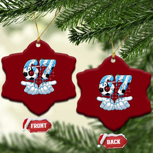 Funny Argentina Six Seven Football Meme Ceramic Ornament Gen Alpha Soccer Fan