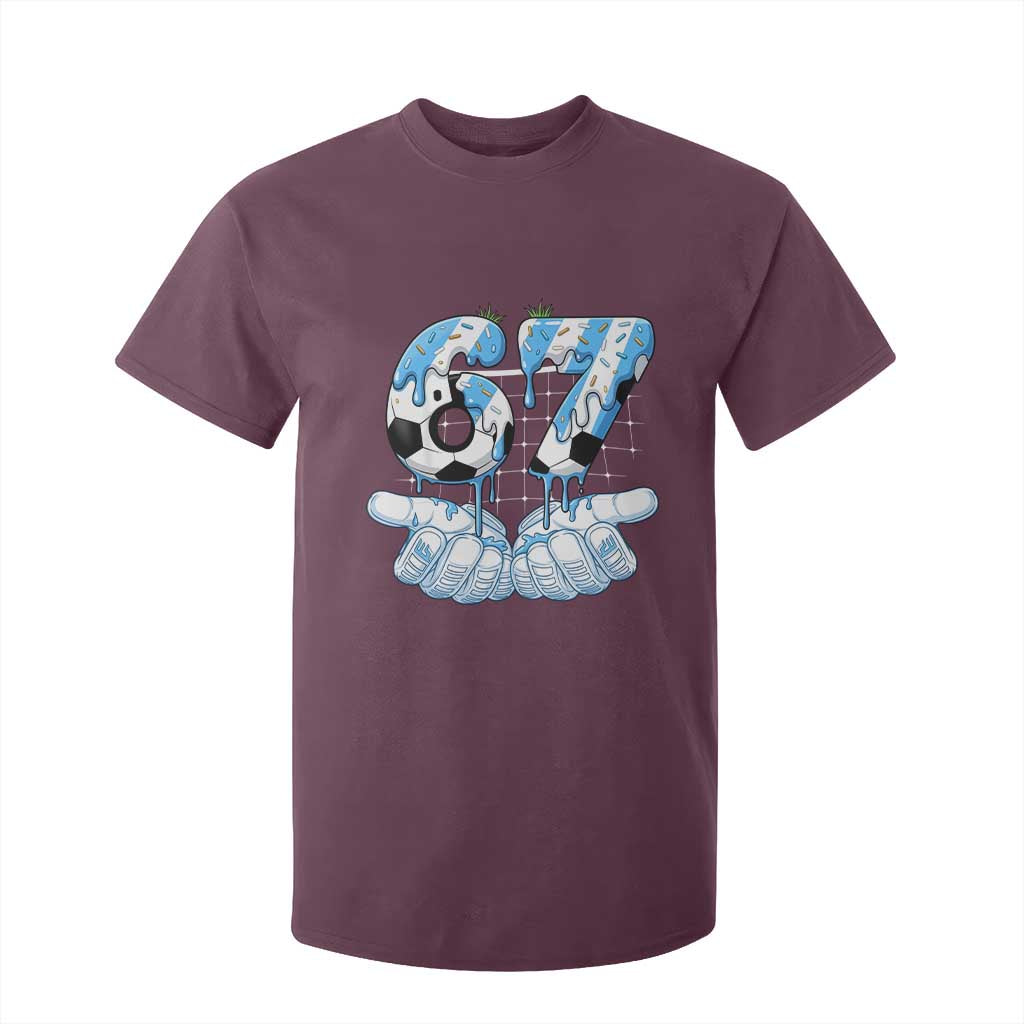 Funny Argentina Six Seven Football Meme T Shirt For Kid Gen Alpha Soccer Fan
