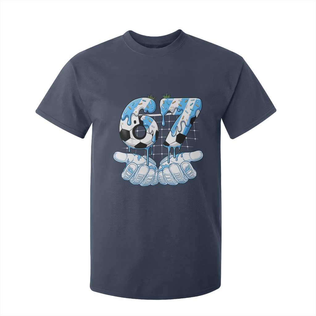 Funny Argentina Six Seven Football Meme T Shirt For Kid Gen Alpha Soccer Fan