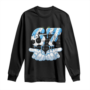 Funny Argentina Six Seven Football Meme Long Sleeve Shirt Gen Alpha Soccer Fan