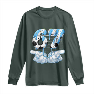 Funny Argentina Six Seven Football Meme Long Sleeve Shirt Gen Alpha Soccer Fan
