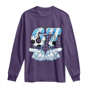 Funny Argentina Six Seven Football Meme Long Sleeve Shirt Gen Alpha Soccer Fan