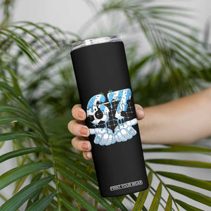 Funny Argentina Six Seven Football Meme Skinny Tumbler Gen Alpha Soccer Fan