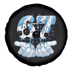 Funny Argentina Six Seven Football Meme Spare Tire Cover Gen Alpha Soccer Fan