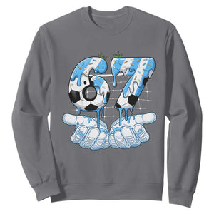 Funny Argentina Six Seven Football Meme Sweatshirt Gen Alpha Soccer Fan