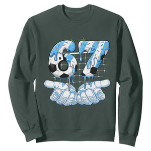 Funny Argentina Six Seven Football Meme Sweatshirt Gen Alpha Soccer Fan