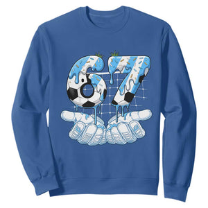Funny Argentina Six Seven Football Meme Sweatshirt Gen Alpha Soccer Fan