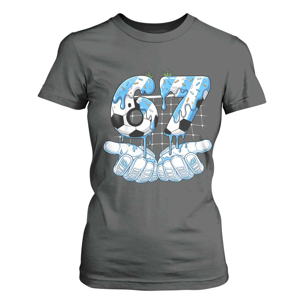 Funny Argentina Six Seven Football Meme T Shirt For Women Gen Alpha Soccer Fan