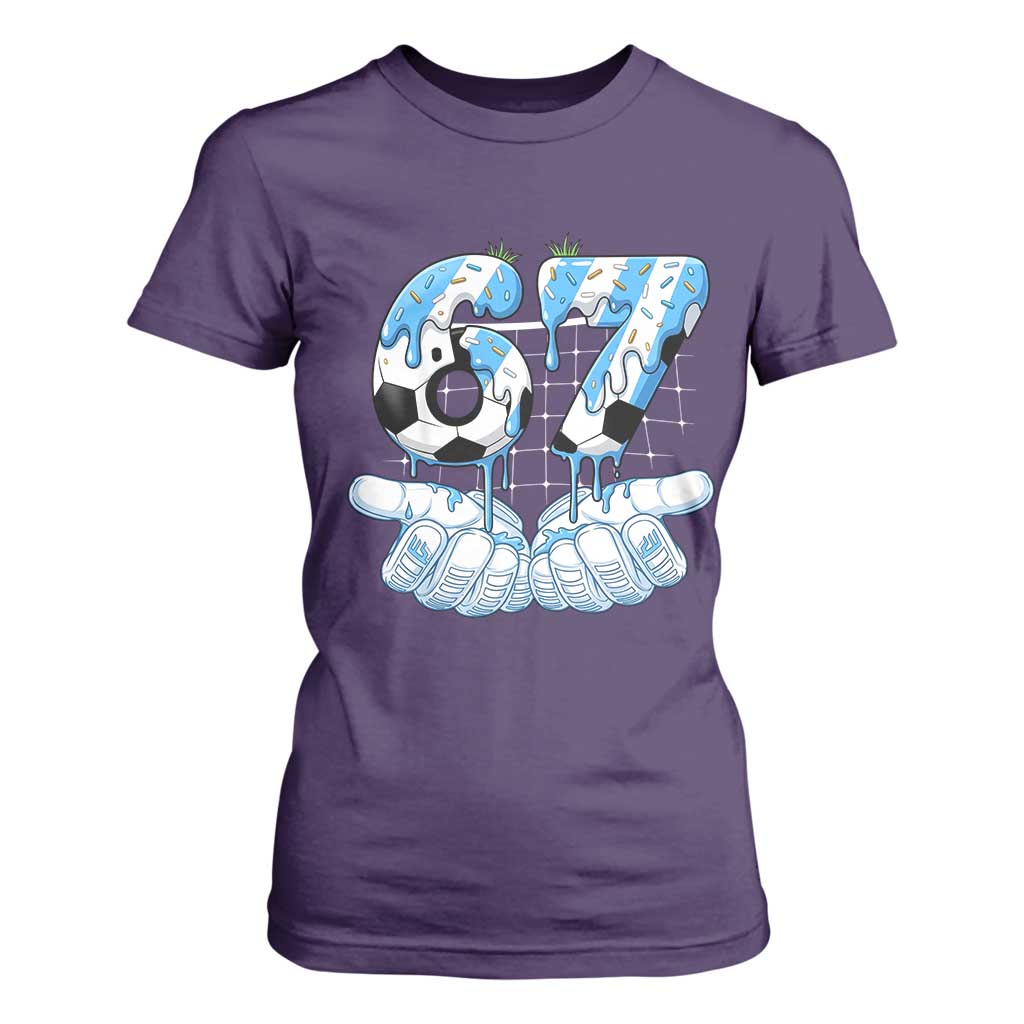 Funny Argentina Six Seven Football Meme T Shirt For Women Gen Alpha Soccer Fan