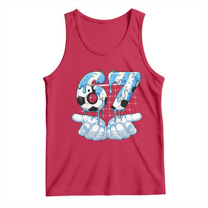 Funny Argentina Six Seven Football Meme Tank Top Gen Alpha Soccer Fan