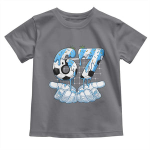 Funny Argentina Six Seven Football Meme Toddler T Shirt Gen Alpha Soccer Fan