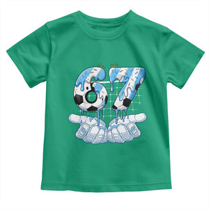 Funny Argentina Six Seven Football Meme Toddler T Shirt Gen Alpha Soccer Fan