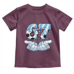 Funny Argentina Six Seven Football Meme Toddler T Shirt Gen Alpha Soccer Fan