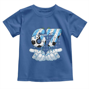 Funny Argentina Six Seven Football Meme Toddler T Shirt Gen Alpha Soccer Fan