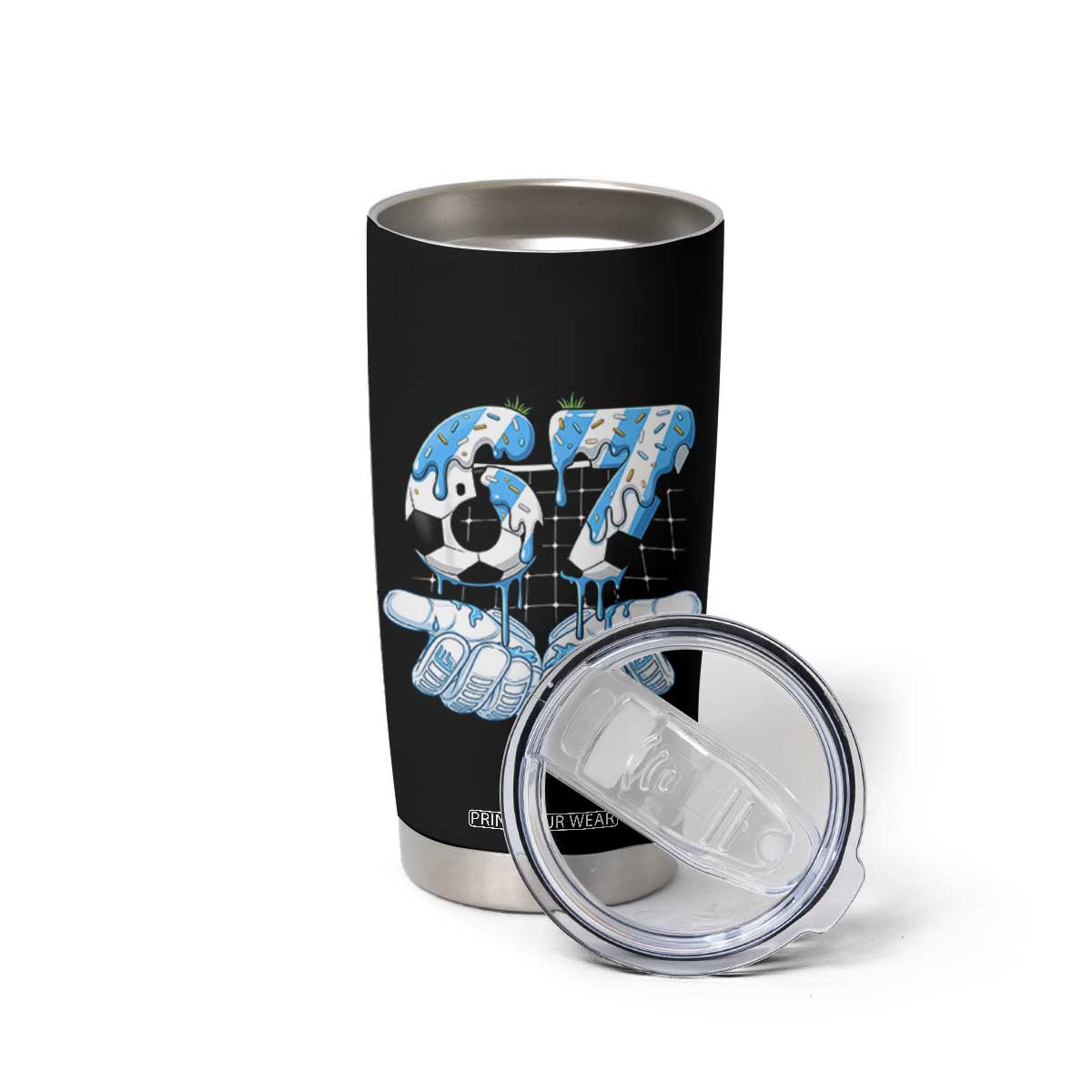 Funny Argentina Six Seven Football Meme Tumbler Cup Gen Alpha Soccer Fan