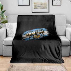 Vintage Argentina Soccer Pride 2026 Graphic Throw Blanket