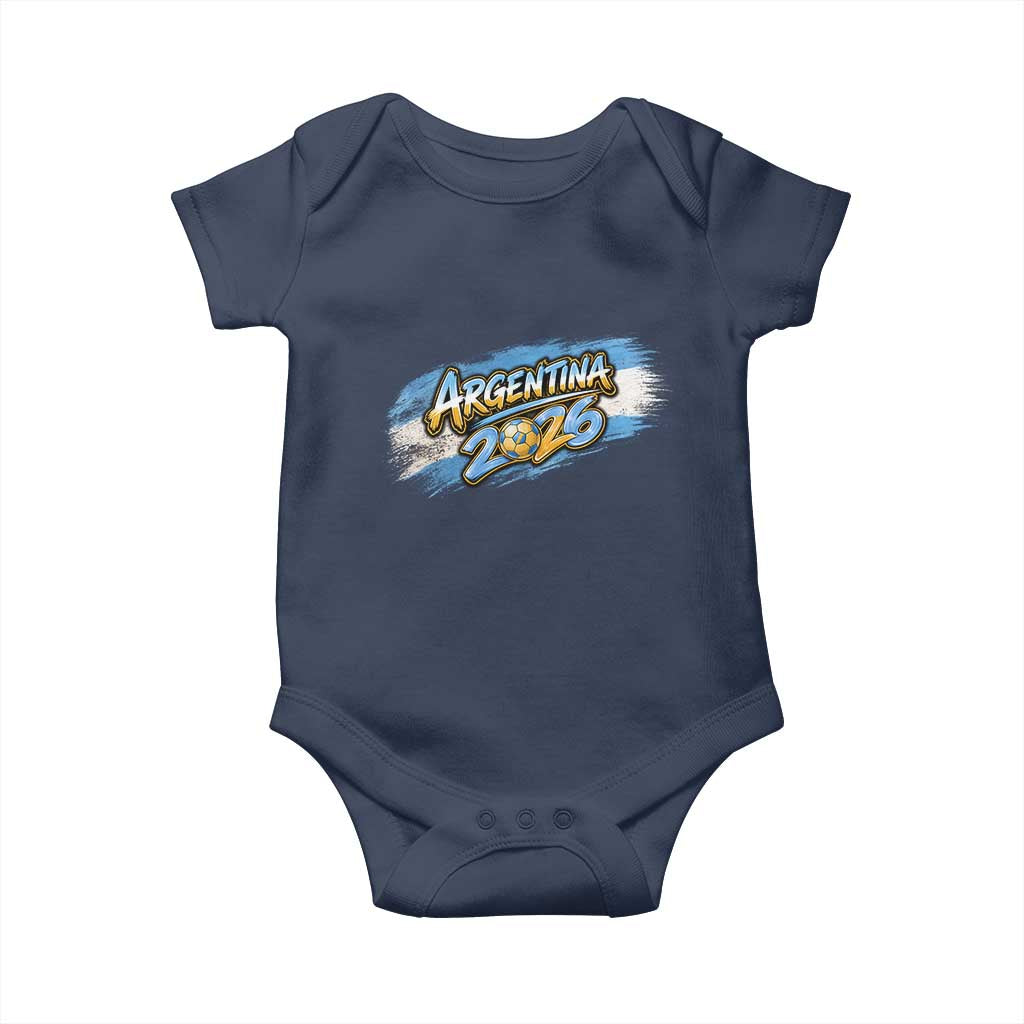 Vintage Argentina Soccer Pride 2026 Graphic Baby Onesie