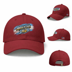 Vintage Argentina Soccer Pride 2026 Graphic Baseball Cap