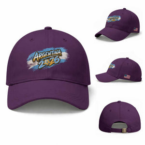 Vintage Argentina Soccer Pride 2026 Graphic Baseball Cap