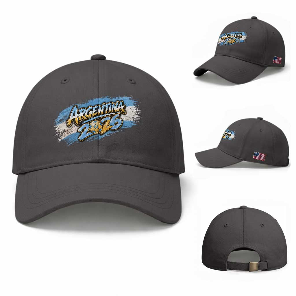 Vintage Argentina Soccer Pride 2026 Graphic Baseball Cap
