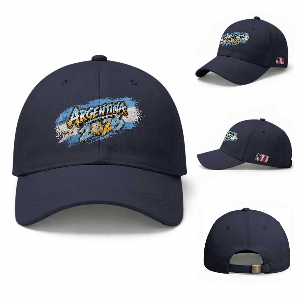 Vintage Argentina Soccer Pride 2026 Graphic Baseball Cap